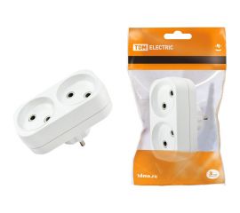 Блок на 2 гнезда TDM 2П б/з плоский 6А 250B SQ1806-0025 