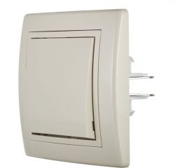 Одноклавишный однополюсный выключатель Aling-conel PRESTIGE 10AX 250В, бежевый 605.99 113066 