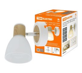 Светильник TDM спот, 1х40Вт, Е14, 230 В, 50 Гц, IP20, Бутон, круглый, ЭКО, сосна SQ0356-0001 