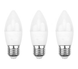 Светодиодная лампа REXANT 3 шт Свеча CN 7.5 Вт E27 2700 K теплый свет 604-020-3 