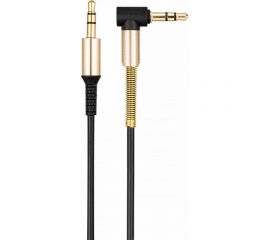 Аудио кабель Hoco UPA02, джек 3.5, угловой 1м, черный, 6957531025665 