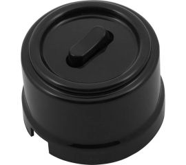 1-клавишный выключатель Bironi пластик, цвет черный, клавишный B1-220-23 