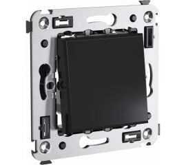 Одноклавишный выключатель в стену DKC, Avanti, черный квадрат 4402103 