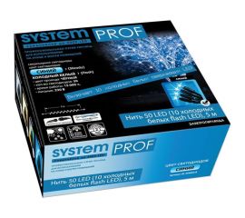 Электрогирлянда GLOS Нить 50 LED (40 синих + 10 холодных белых flash), 5 метров GL-SP9003-B 