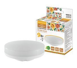 Светодиодная лампа TDM GX53-9 Вт-230 В-4000 К-Э, h=26 мм, Народная SQ0340-1522 