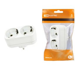 Блок на 2 гнезда TDM 2П+З плоский 16А 250B SQ1806-0026 