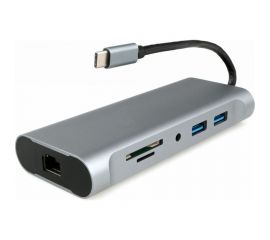 Адаптер интерфейсов Cablexpert USB-CM 7-в-1 (Type-C, USB3.0, HDMI, VGA, RJ-45), A-CM-COMBO7-01 