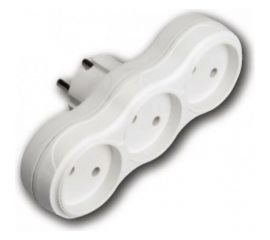Тройная розетка HOROZ ELECTRIC 300-000-802 без заземления HRZ00001365 