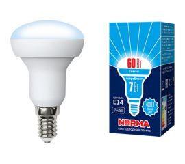 Светодиодная лампа Volpe Форма рефлектор, матовая LED-R50-7W/NW/E14/FR/NR UL-00003844 