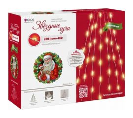 Электрогирлянда GLOS ""Звездные лучи"", 240 тёплых белых нанодиодов GLR2009-WW 