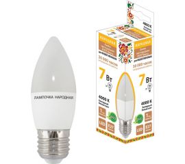 Светодиодная лампа TDM FС37-7 Вт-230 В-4000 К–E27 Народная SQ0340-1543 
