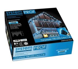 Электрогирлянда GLOS Сосульки 100 синих LED, 2м х 1м GL-SP9006-B 