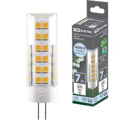 Светодиодная лампа TDM G4-7 Вт-230 В-4000 К, SMD, 18,5x57 мм SQ0340-0220 