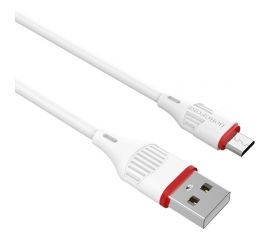 Кабель USB Borofone BX17 для Micro USB, 2.4A, длина 1м, белый 762163 