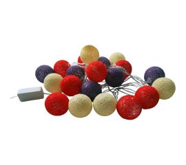 Светодиодная гирлянда APEYRON Шарики Нитяные, 3 м, 20 ламп 15-55 