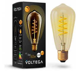 Светодиодная лампа VOLTEGA Колба ST64 диммируемая GOLD E27 4W 2000K 7077 