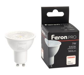 Светодиодная лампа FERON PRO LB-1607 GU10 7W 6400K, 38184 