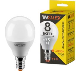 Лампа WOLTA LX G45 E14 8W 3000K 30Y45GL8E14 