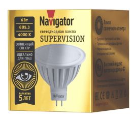 Лампа Navigator NLL-MR16-6-230-4K-GU5.3-FR-SV 80552 