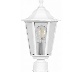 Садово-парковый светильник, шестигранный на столб 60W E27 230V, белый Feron 6103 11055 