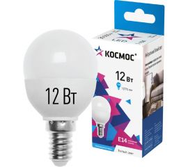 Светодиодная лампа КОСМОС LED GL 12Вт 220В E14 4500K, LkeLED12wGL45E1445 