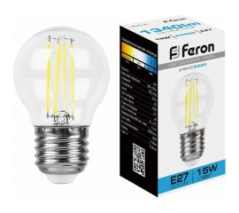Светодиодная лампа FERON LB-515 Шарик E27 15W 6400K 38254 