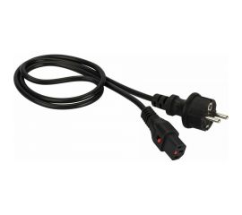 Шнур питания с блокировкой LANMASTER C13-Schuko, 3х0.75, 220В, 10А, черный, 2 метра LAN-PP13L/SH-2.0-BK 
