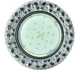 Встраиваемый светильник Ecola GX53 H4 LD7040 искристый, подсветка, бабочки, тонированный-хром 35x125 FY53CBEFB 