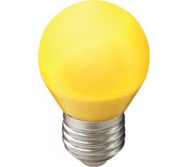 Светодиодная лампа Ecola globe LED color 5,0W G45 220V E27 Yellow шар Желтый матовая колба 77x45 K7CY50ELB 