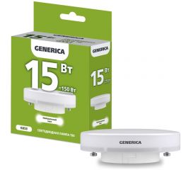 Светодиодная лампа GENERICA T80 таблетка 15Вт 230В 4000К GX53 LL-T80-15-230-40-GX53-G 