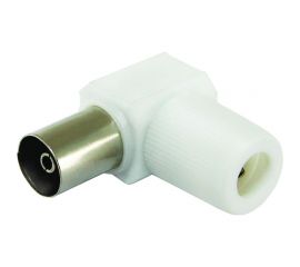 Антенное TV гнездо TDM угловое белое без пайки SQ1809-0016 