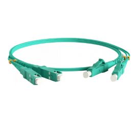 Волоконно-оптический шнур Hyperline FC-D2-503-LC/PR-SC/PR-H-1M-LSZH-AQ патч-корд MM 50/1 34457 