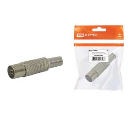 Гнездо TV TDM антенное, металл, с пружиной, индивидуальная упаковка SQ1809-0029 