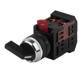 Переключатель ЭРА АLС22 черный, с длиной рукояткой, 2 фиксирующих положения, IO 1з+1р 10/400/3200 Б0045678 