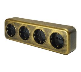 4-местная розетка SVET RA 16-445-Черная Бронза открытой установки с заземлением EV0311-0060 
