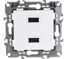 Зарядное устройство USB ЭРА 12-4110-01, 230В/5В-2100мА, IP20, белый Б0027491 