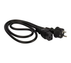 Шнур питания LANMASTER C19-Schuko, 3x1.5, 220В, 16А, 0.5 метров LAN-PP19/SH-0.5-BK 