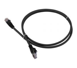 Патч-корд LANMASTER RJ45 - RJ45, 4 пары, UTP, категория 5е, 2 м, черный, LSZH, LAN-PC45/U5E-2.0-BK 