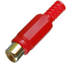 Разъем RCA гнездо Pro Legend пластик на кабель, красный, PL2154 
