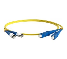 Волоконно-оптический шнур Hyperline FC-D2-9-FC/UR-SC/UR-H-1M-LSZH-YL патч-корд SM 9/125 238570 