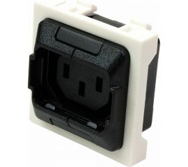 Розетка LANMASTER IEC 60320 C13 с блокировкой, 10A, 250V, формата Mosaic, 45x45 мм LAN-SIP-23IEC-C13L 