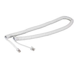 Витой трубочный телефонный шнур REXANT RJ-10, 4P-4C, 7 м, белый 18-2071 