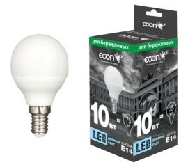 Светодиодная лампа ECON LED P 10Вт E14 4200K P45 ES 7310010 
