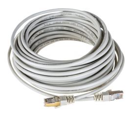 Патч-корд ЭРА PC15F F/UTP категория 5e, длина 15 метров, экранированный, серый, Cu, Б0051350 