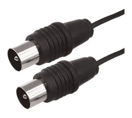 Антенный кабель удлинитель REXANT ТВ гнездо - штекер 3 метра, черный 17-5023 