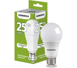 Светодиодная лампа GENERICA A65 груша 25Вт 230В 4000К E27 LL-A65-25-230-40-E27-G 