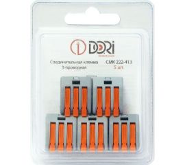 Соединительная 3-проводная клемма DORI СМК 222-413 (5 шт.) 46233 