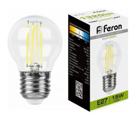 Светодиодная лампа FERON LB-515 Шарик E27 15W 4000K 38253 