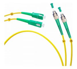 Оптический патч-корд TopLAN дуплексный, FC/APC-SC/APC, SM 9/125, 0,5 м, DPC-TOP-652-FC/A-SC/A-0.5 