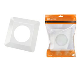 Одноместная защитная рамка для выключателей или розеток для защиты обоев TDM 130x130 мм, белая SQ1822-0002 